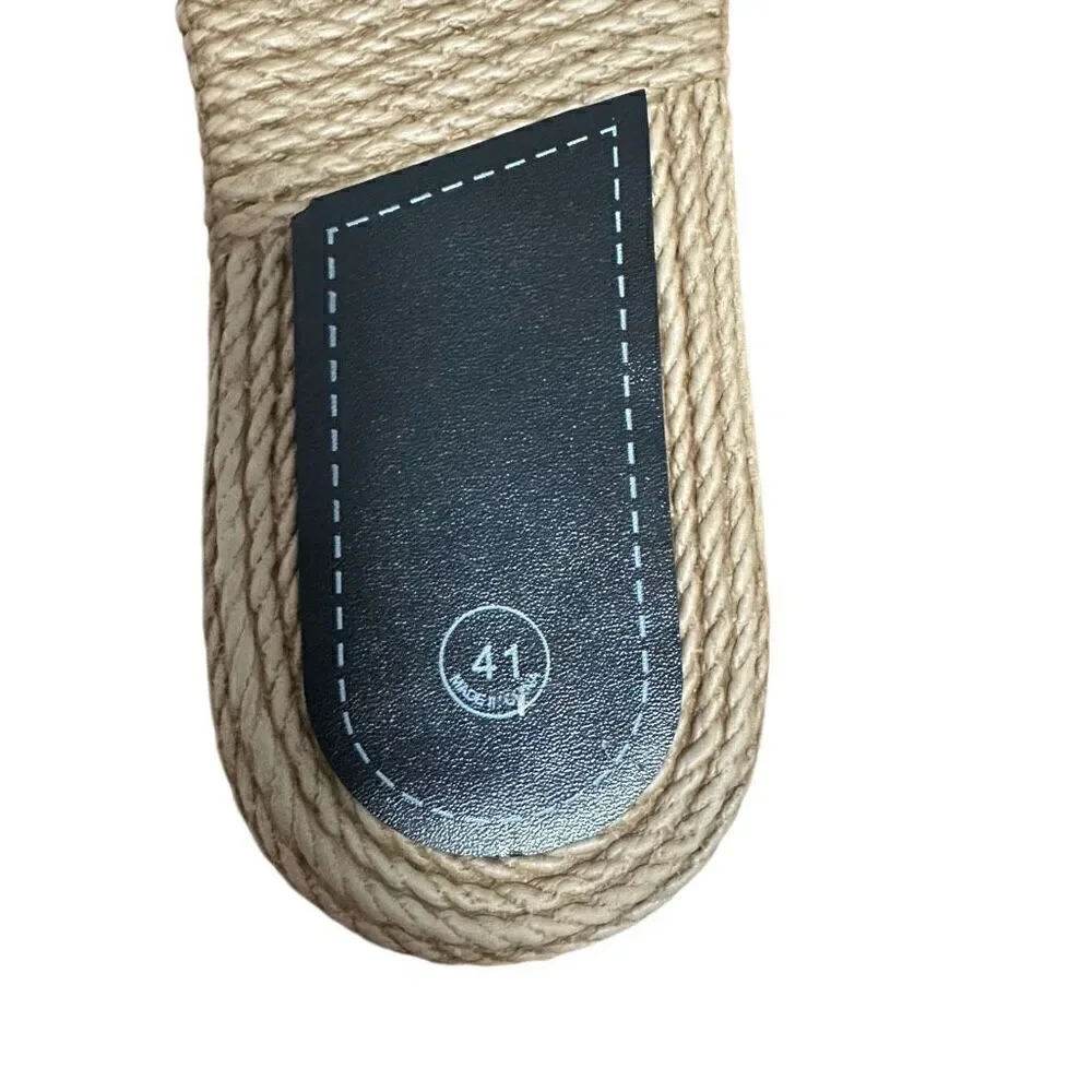 New! Black Bow Slides Sz 41/9